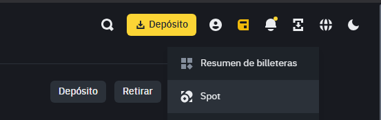 Ir a billetera SPOT