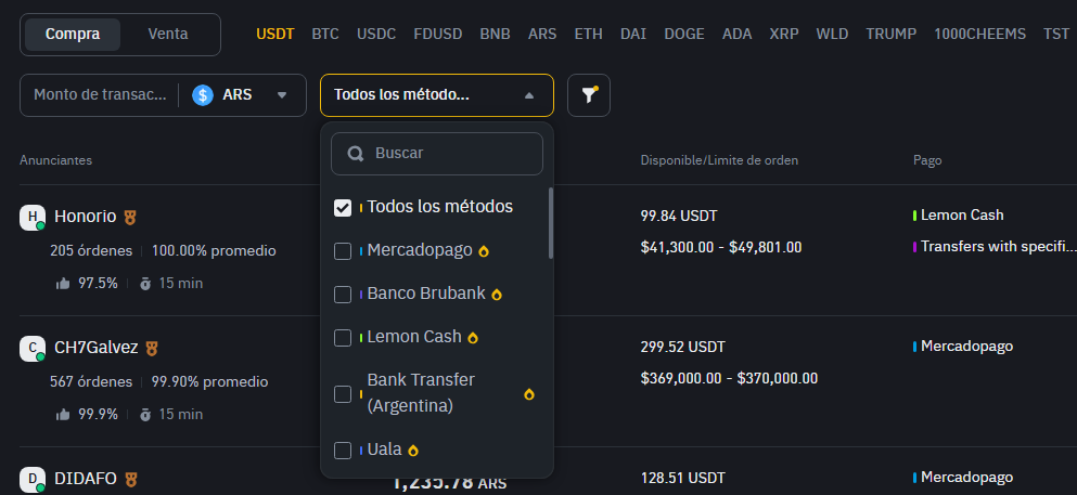 Configurar la compra